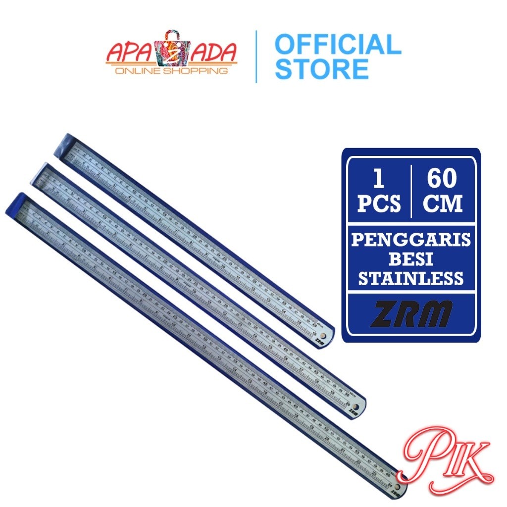 

Penggaris Besi 60cm [1 Pcs] / Garisan Besi Stainless / Mistar Besi ZR-60