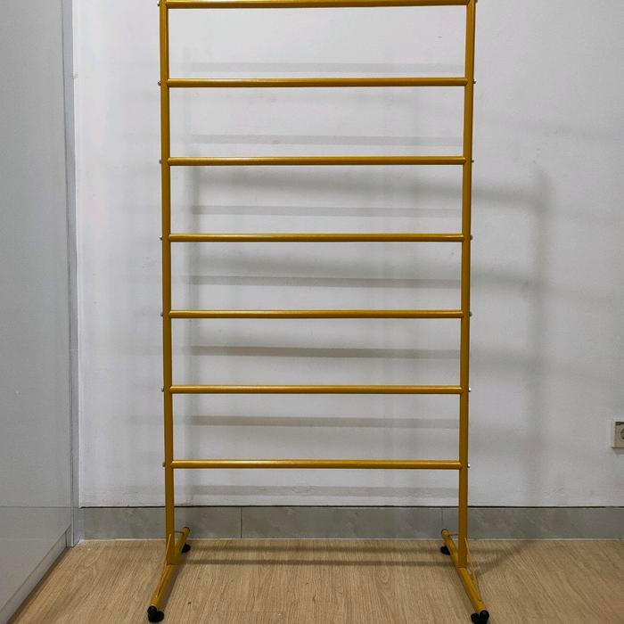 GAWANG PASMINA/RAK JILBAB/RAK BUKET 7 SUSUN - GOLD, 60 CM