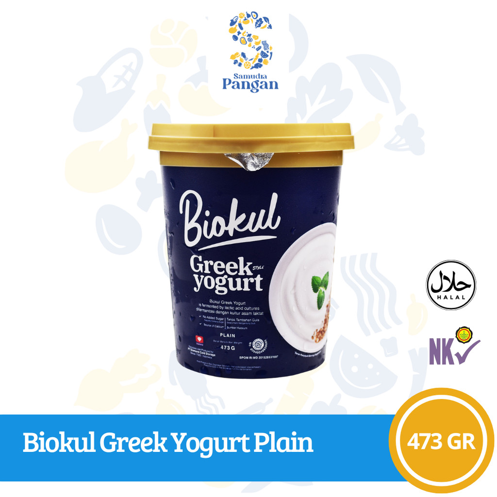 

Biokul Yogurt Greek Plain Honey - Yogurt Original Madu 473gr