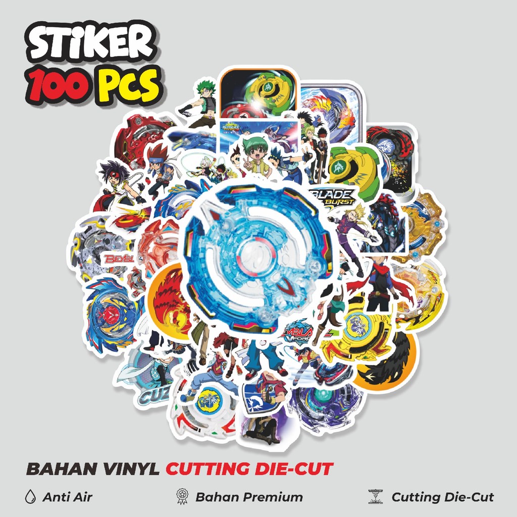 

Terbaru! 50 pcs Sticker Kartun Beyblade Sticker Dekorasi Lucu Kreatif untuk Notebook, Skateboard, HP
