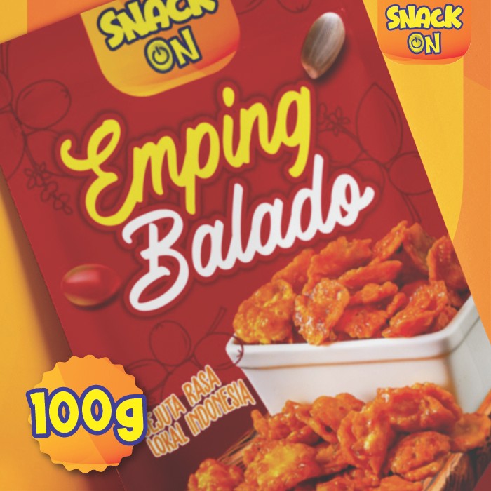 

Snack On Emping Melinjo Balado Pedas Manis 100gr