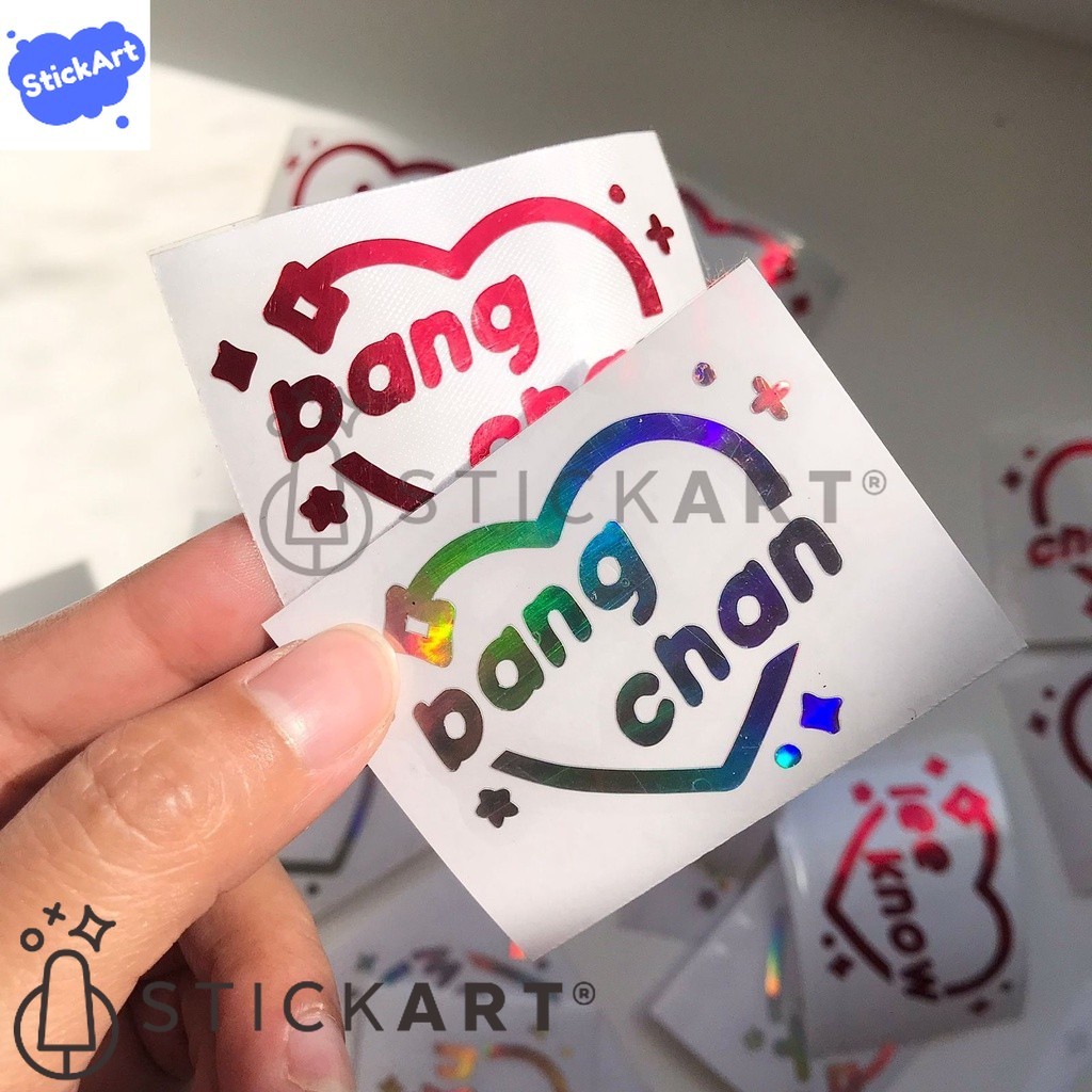 

[STICKART[ Straykids member name holo sticker ver.02/ stiker straykids hologram BAHAN DAN KWALITAS PREMIUM