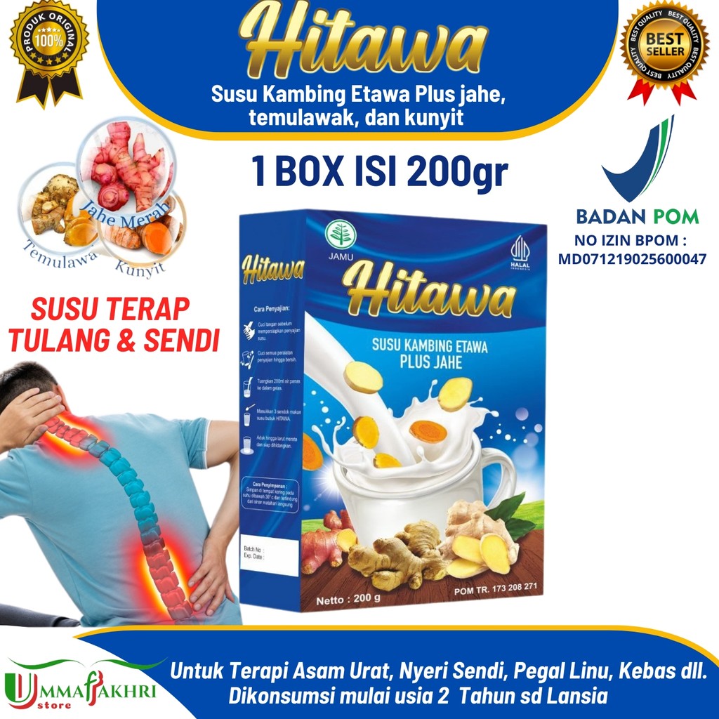 

HITAWA Susu Kambing Etawa Plus Herbal Jahe 200g Sehat sendi dan tulang