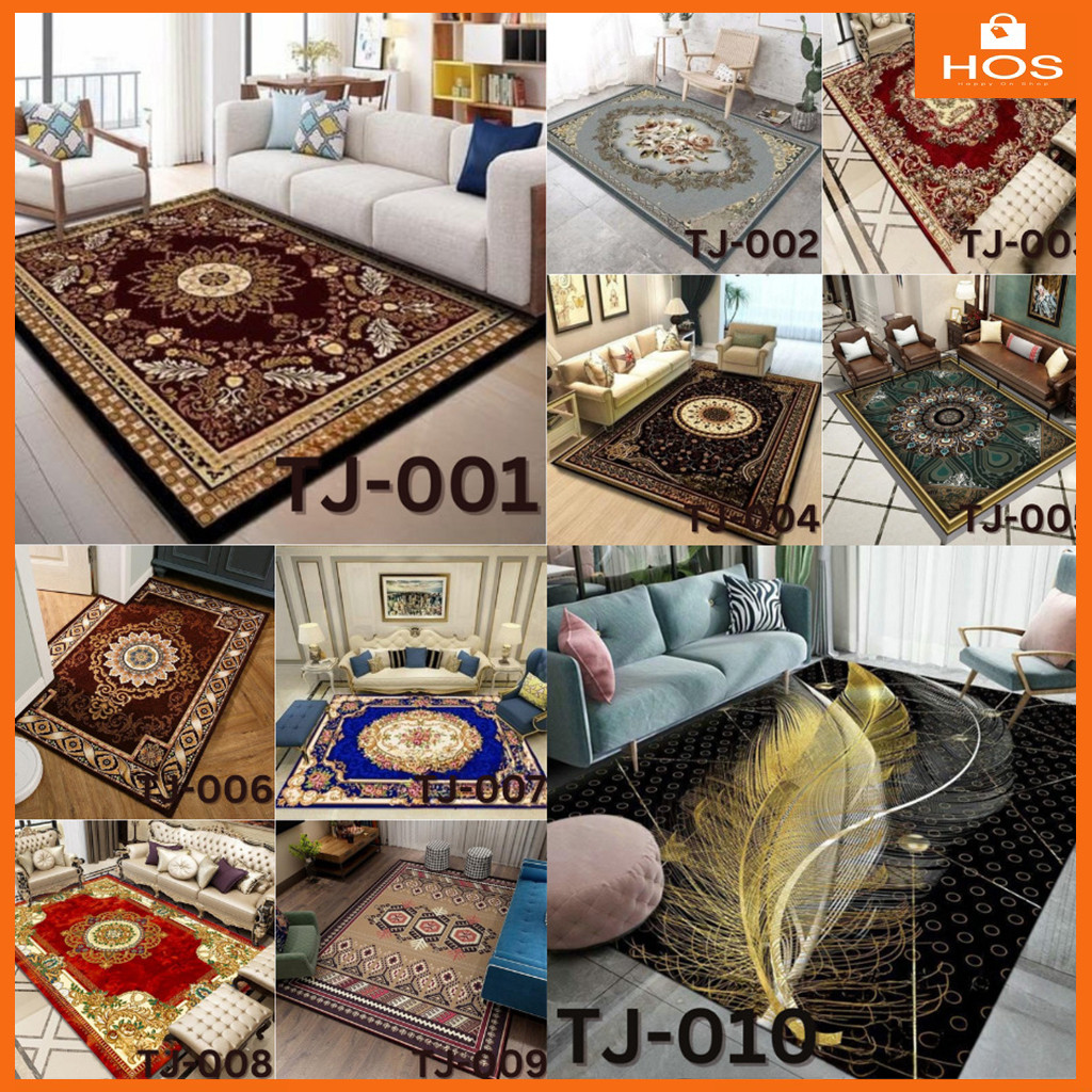 KARPET TURKEY MOTIF  UKURAN BESAR 200x300CM (TJ001-057) KARPET LANTAI ANTI SLIP l Happyonshopco