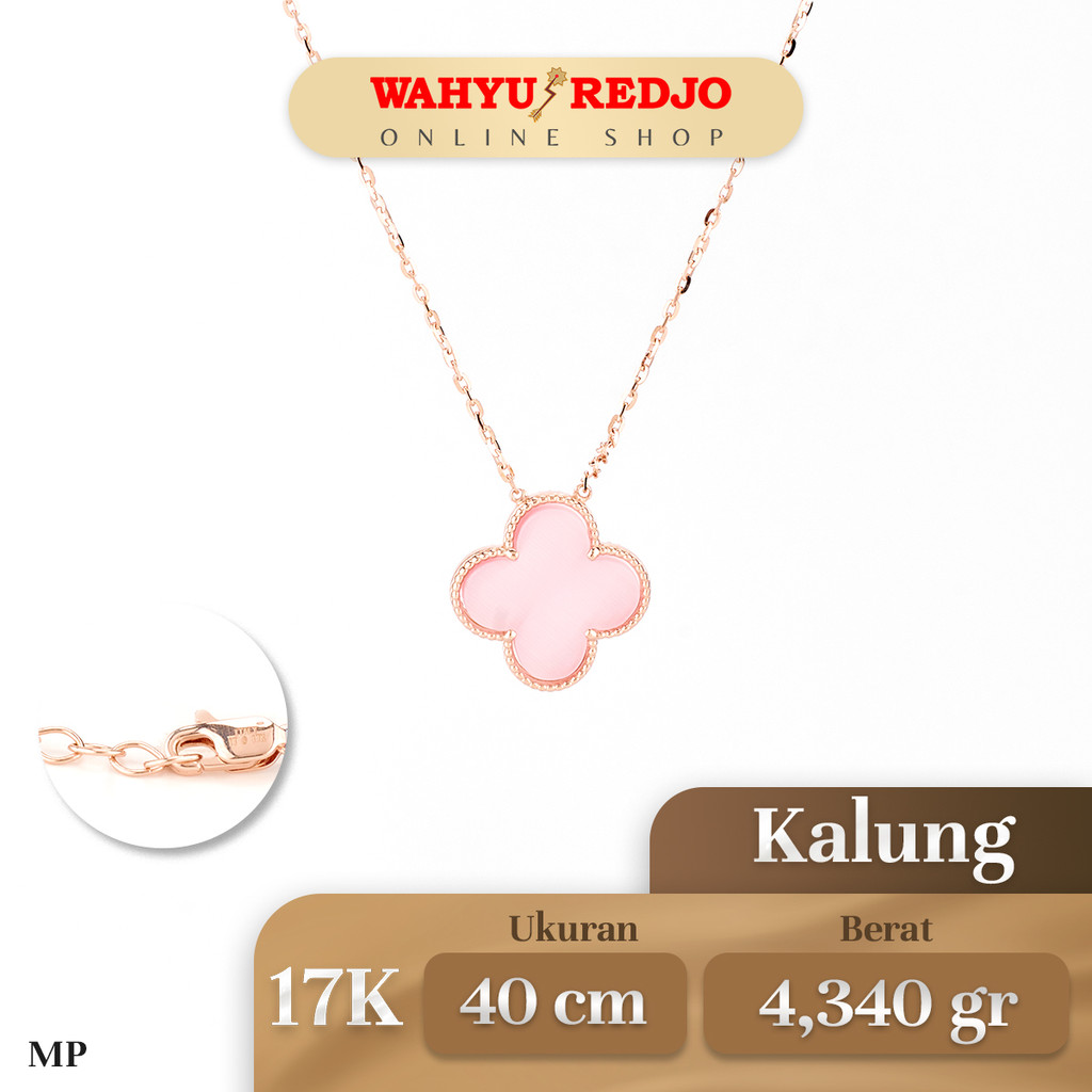 Kalung Rt Fancy Pink Rose Gold Kadar 17K Wahyu Redjo KL-17K-27792351-PMR