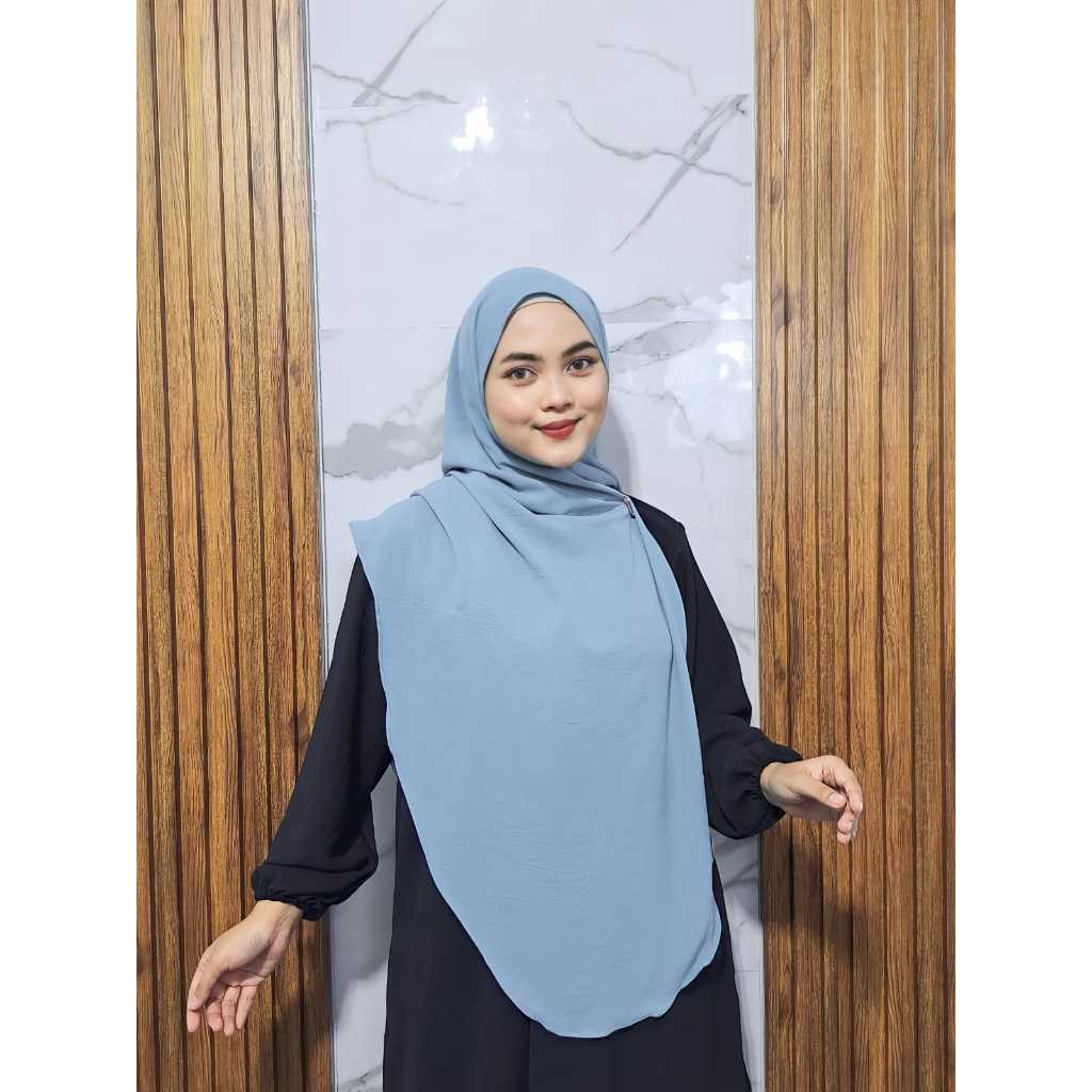 Pashmina Oval 200x100 Jumbo Crinkle Premium by Sentosa Pashmina Oval Syar'i Premium