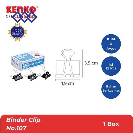 

Kenko Klip kertas / KENKO Binder Clip 107 + Best Seller