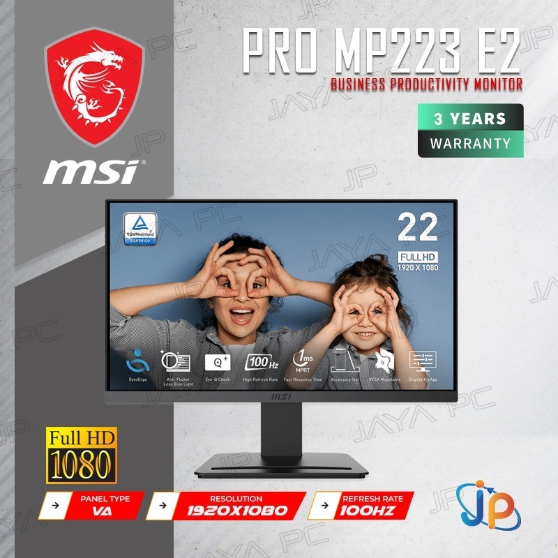 Monitor MSI LED PRO MP223 E2 - Full HD 22" Inch