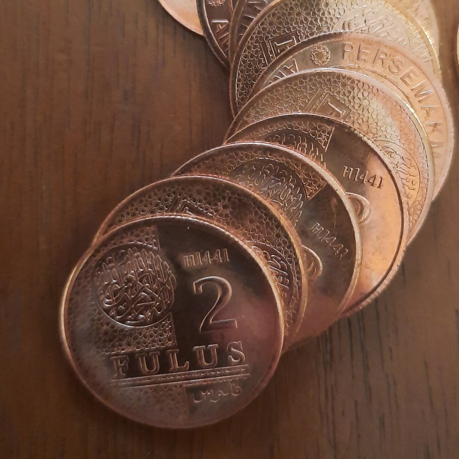 2 FULUS FILS WAKALA KOIN TEMBAGA MURNI BUKAN LOGAM MULIA PERAK DIRHAM (SB)