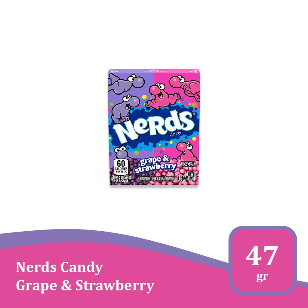 

Nerds Grape & Strawberry 1.65 Oz - permen import USA