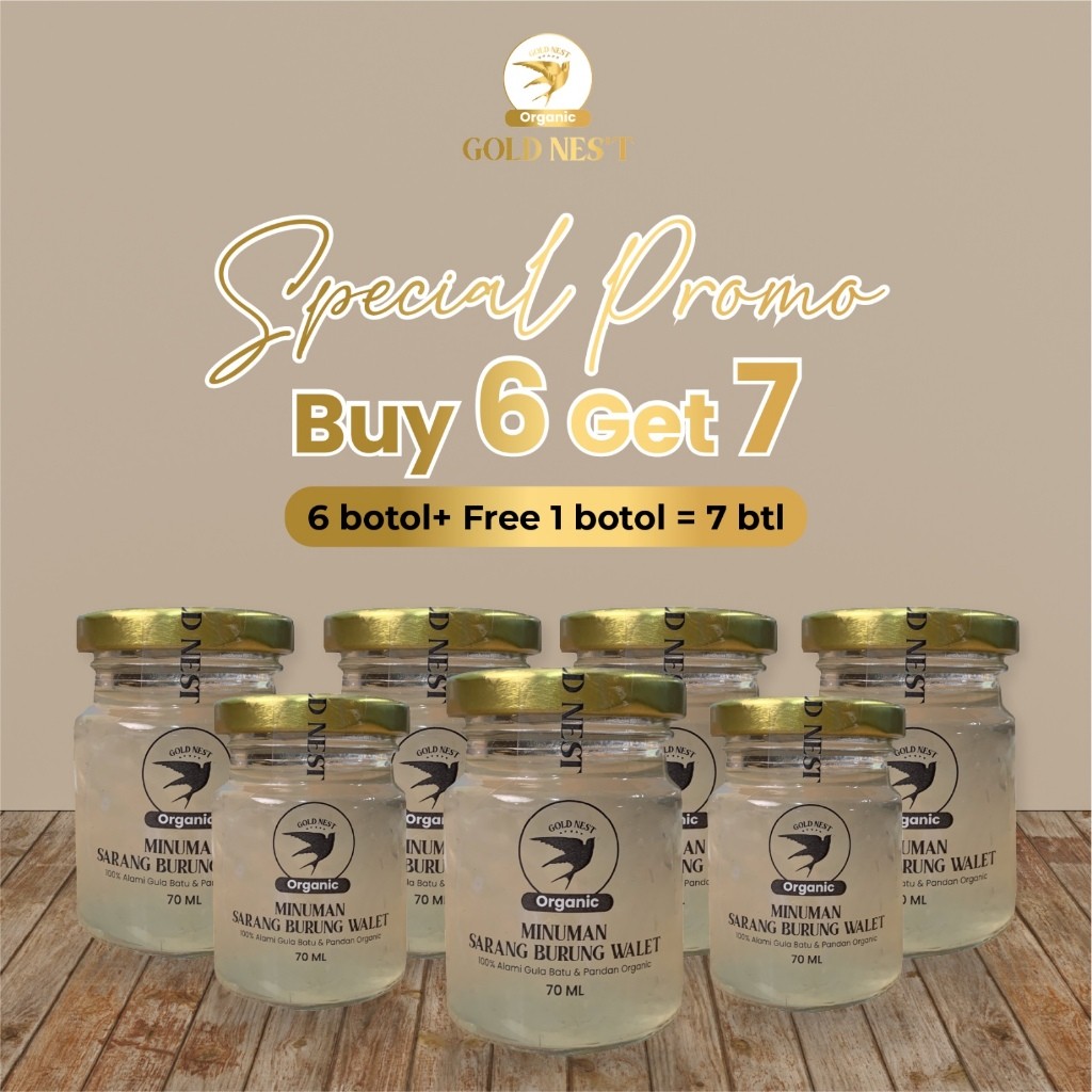 

GOLDNEST-Minuman Sarang Burung Walet Alami (Yanwo)-6botol@70ml