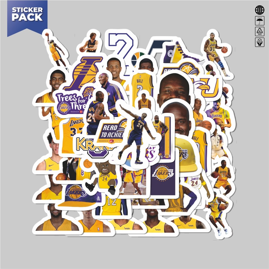 

[100PCS]Stiker Pack Stiker Lakers Pemain Basket NBA Stiker Aesthetic Vinyl Anti Air Dekorasi Sticker Laptop Buku Journal Koper Helm Casing HP Gitar Helm Skateboard