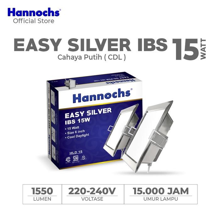 Hannochs Downlight LED Easy Silver 15W IBS CDL - Cahaya Putih