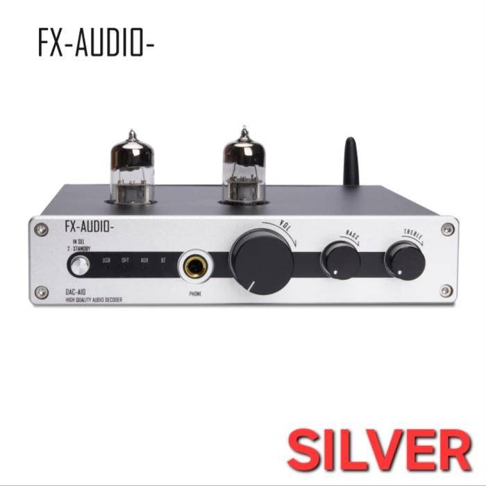 FX-AUDIO Tube-06 Mk II Tube Preamplifier 6N3 ES9018K2M CM6642 24/192 - DAC-A10 SILVER