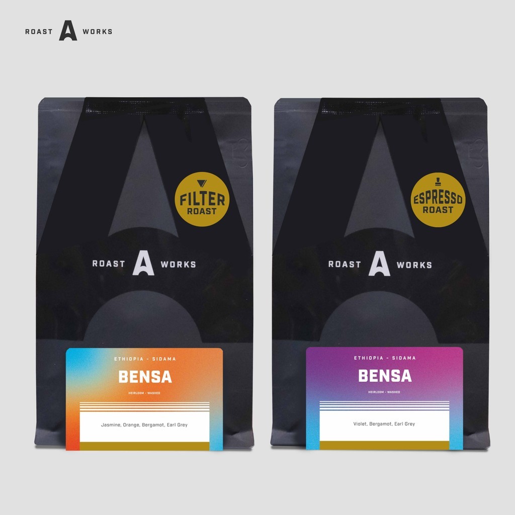 

Bundle Ethiopia Sidama Bensa Heirloom Washed (Filter @200g + Espresso @250g) - A Roastworks - Biji Kopi