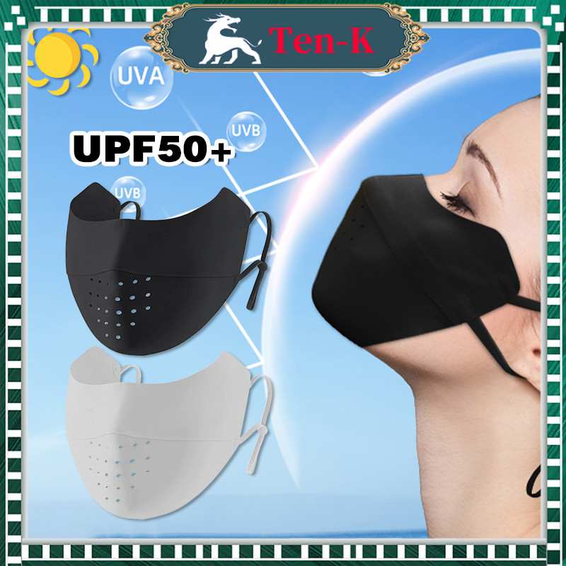 Face Mask Sun Protection Eye Corner / Ice Silk Face Mask Anti UV / Breathable Mesh Mask UPF50+