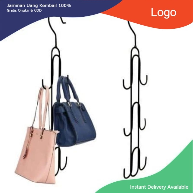 NEW HANGER TAS BESI GANTUNG MULTIFUNGSI GANTUNGAN multifungsi hanger TAS Lemari Hanger Topi Ikat Pin