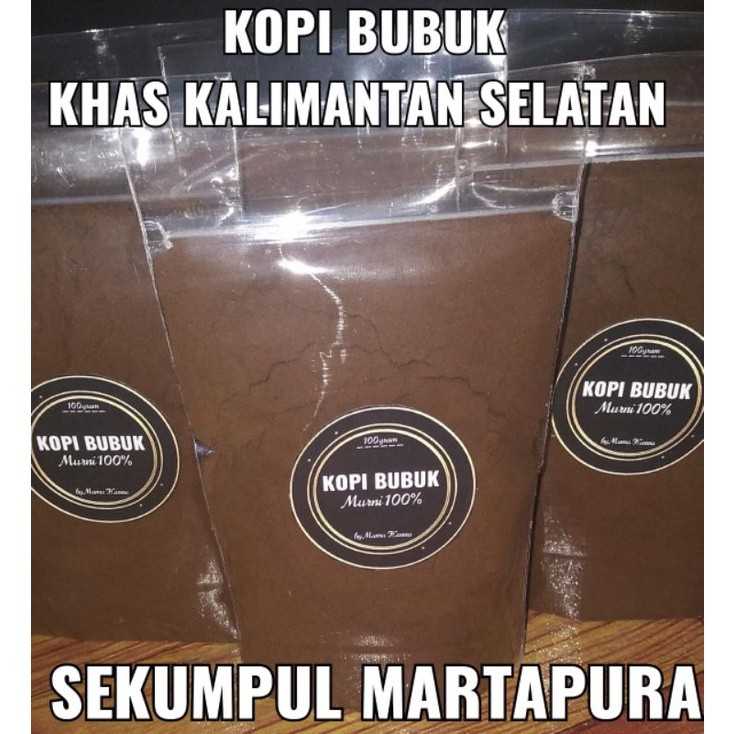

kopi original khas sekumpul Martapura Kalimantan selatan, berat 100gram