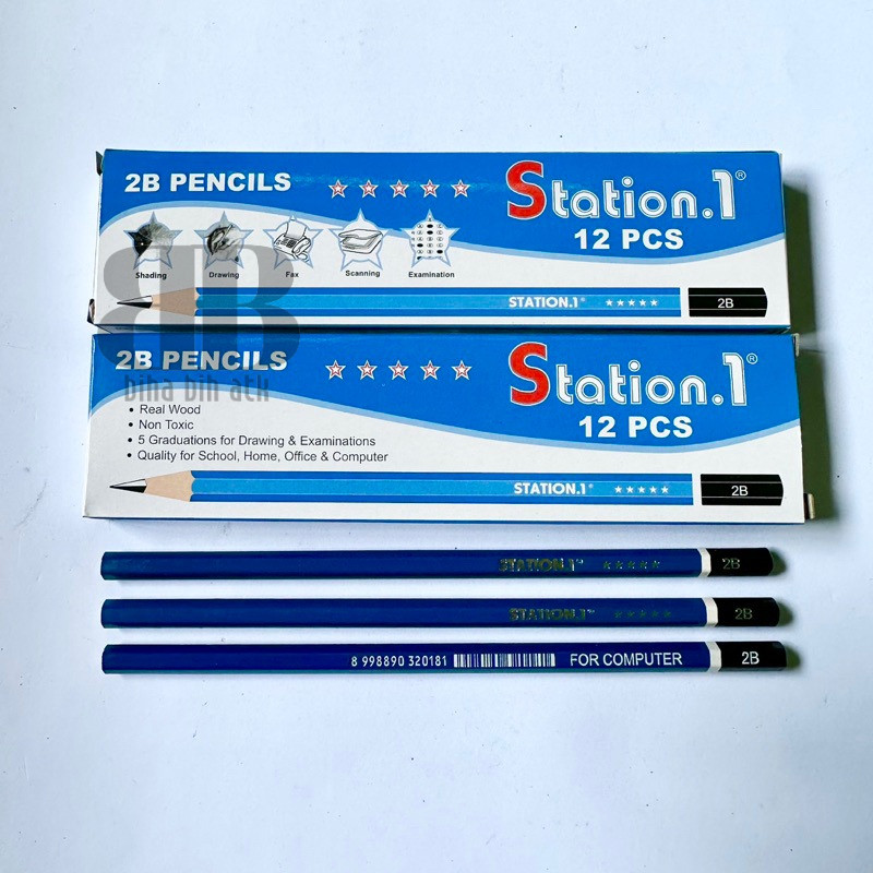 

Pensil 2B Station.1 Biru Isi 12 Pcs Kualitas Super