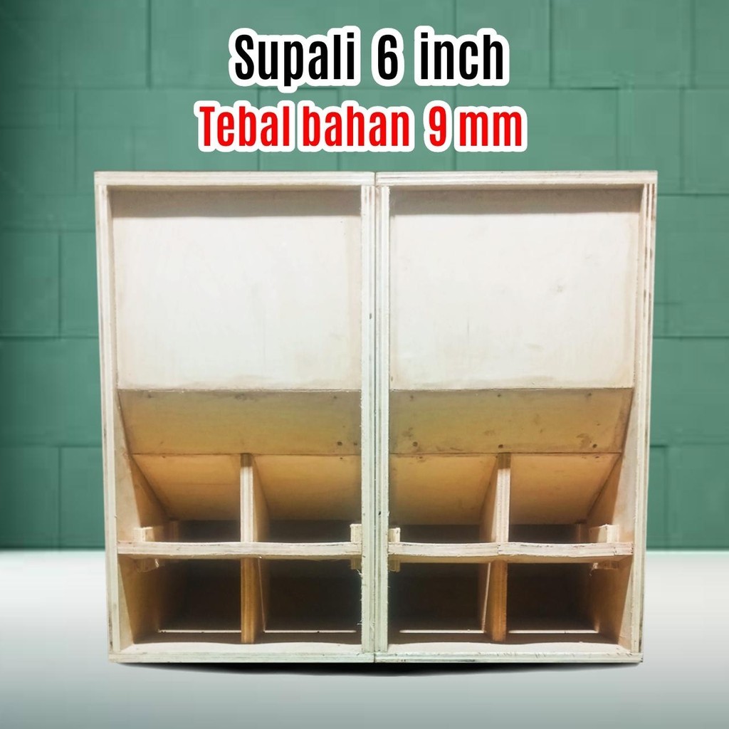 Supali Box Speaker 6 Inch Bahan 12 mm Cocok Untuk Paket Lengkap Miniatur Sound siap bunyi 1 set