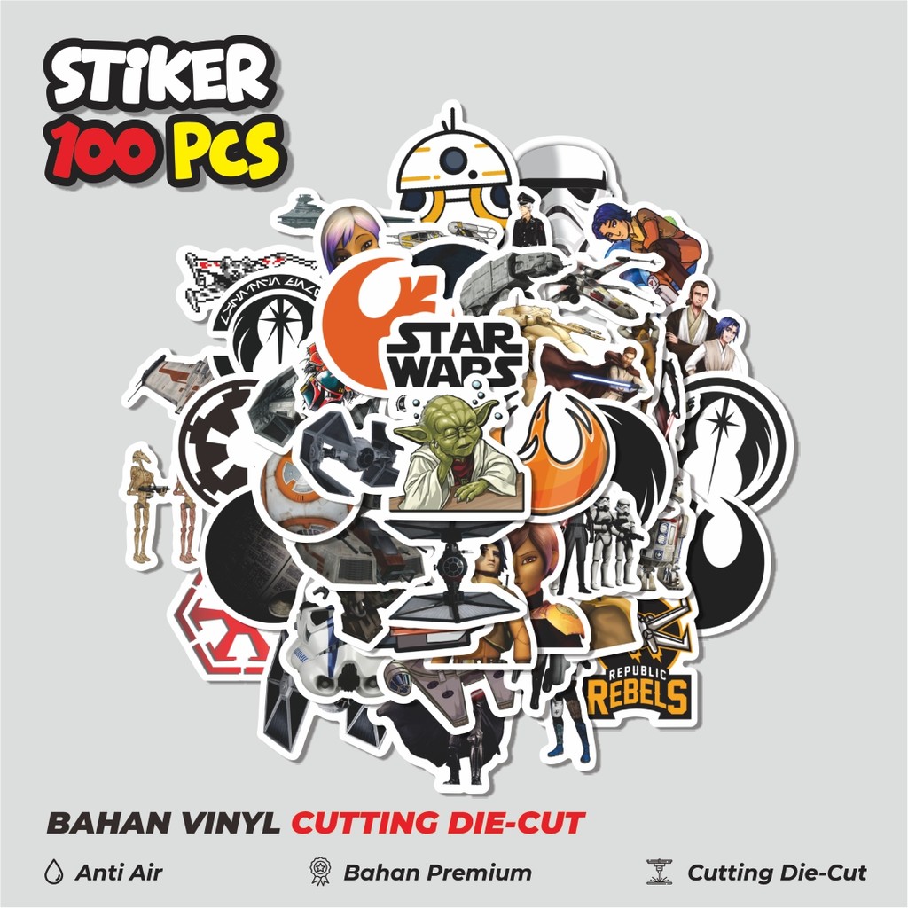 

Terbaru! 50 pcs Stiker Kartun Star Wars Rebels Dekorasi Lucu Kreatif untuk Notebook, Skateboard, HP