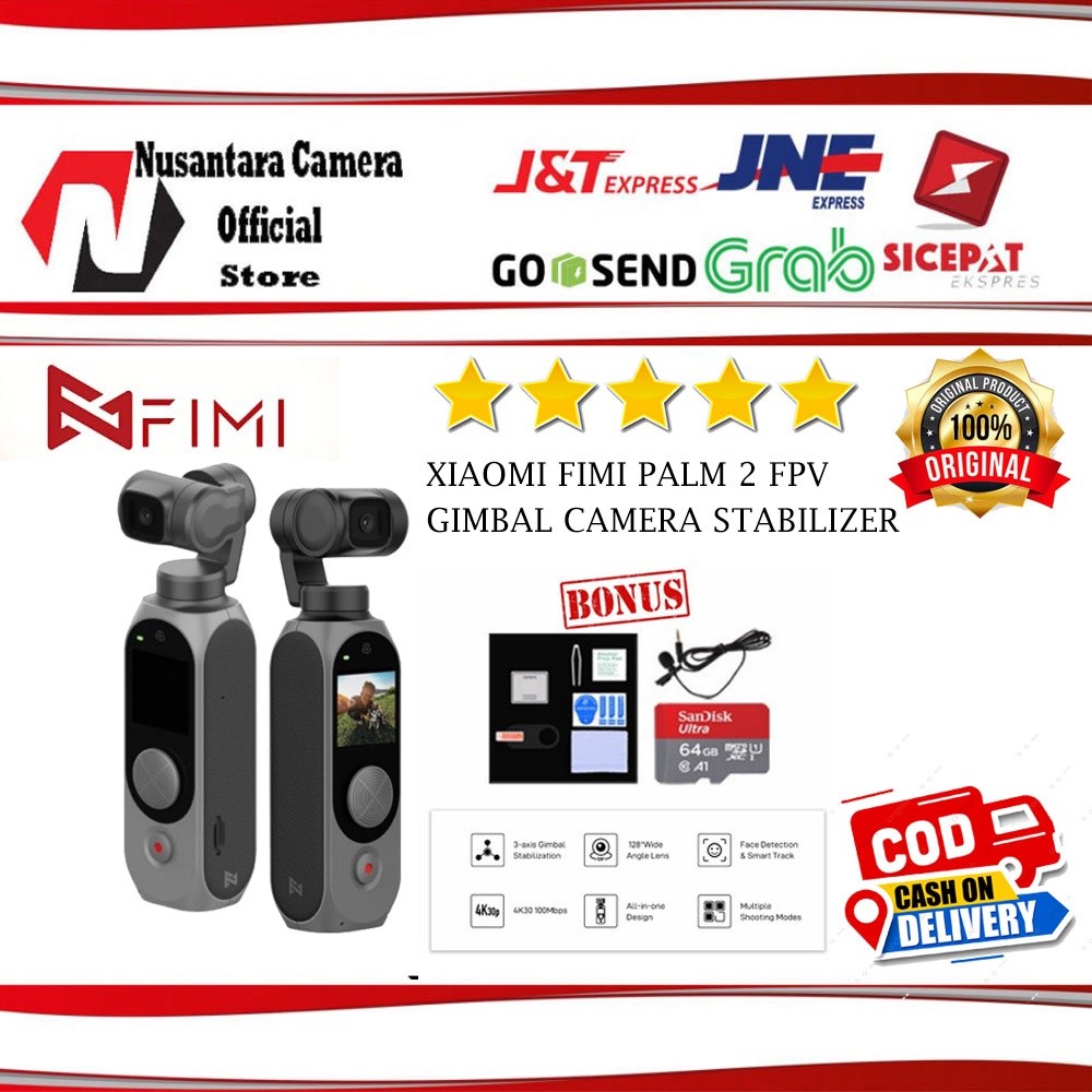 FIMI PALM 2 Kamera 4K HD Gimbal Pocket Stabilizer _ standardCO