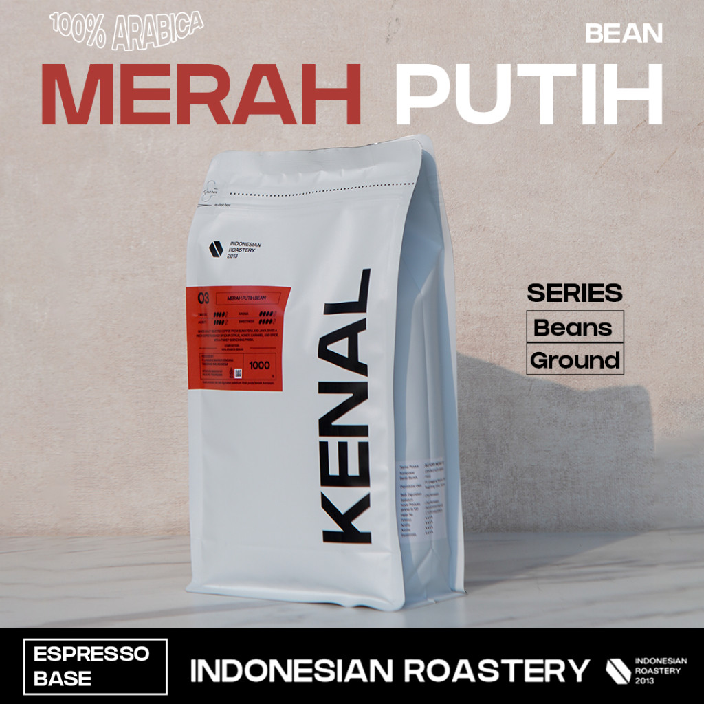 

Kenal Coffee Merah Putih Espresso Blend Kopi Indonesia 100% Arabika 250 Gr