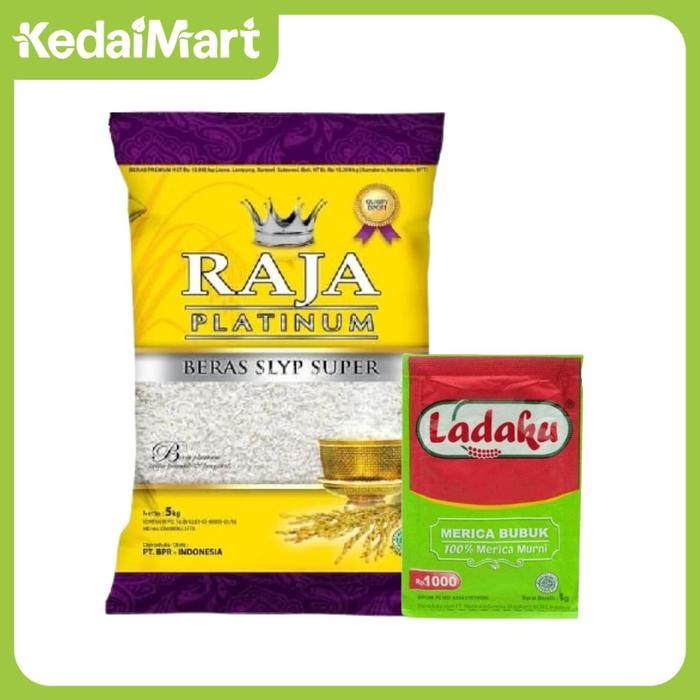 

KM Paket Beras Raja Platinum 5 Kg dan Ladaku Merica Bubuk Pcs - Spesifikasi Terlaris