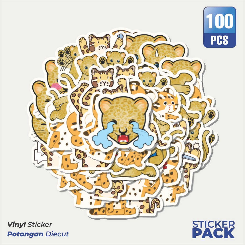 

Stiker Vinyl Stiker Hewan Leopard [Macan Tutul] Waterproof Aesthetic- Untuk Laptop, Motor, dan Helm - Paper Stationery Pack