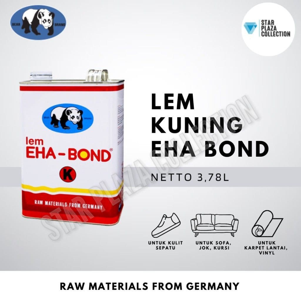 

Lem Kuning Aibon Eha Bond Merah 1 GALON - Isi 2,65L (Kulit Sofa, Busa, Karet, Karpet, HPL, Vinyl)