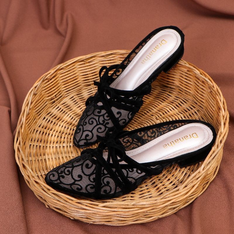 WELSERRSHOP  Jessica Dranatha Heels Wanita Lace Elegan