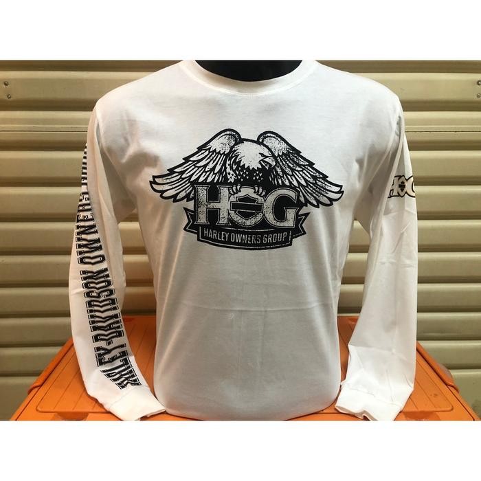 Kaos Baju Tshirt Lengan Panjang LongSleeve Harley Davidson Long Sleeve - HD HOG 01 Kaos Motor Polo M