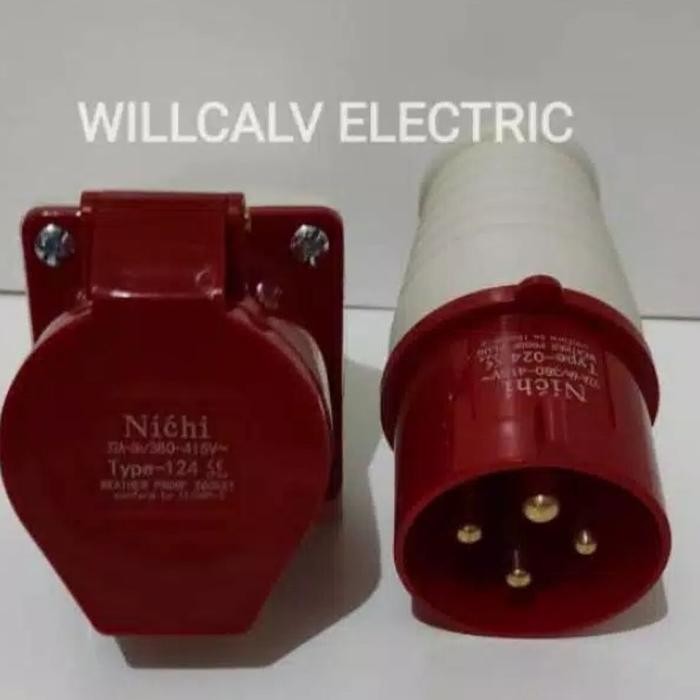 STOP KONTAK 3 PAS 4 PIN 32A 32 AMPERE - STOP KONTAK 3 PHASE 4 PIN 32A