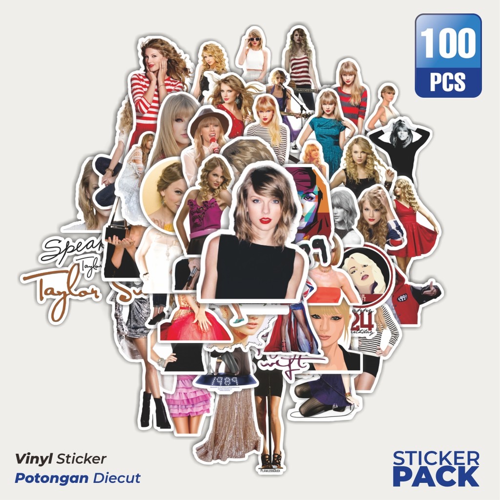 

Stiker Vinyl Stiker Taylor Swift Waterproof Aesthetic- Untuk Laptop, Motor, dan Helm - Paper Stationery Pack