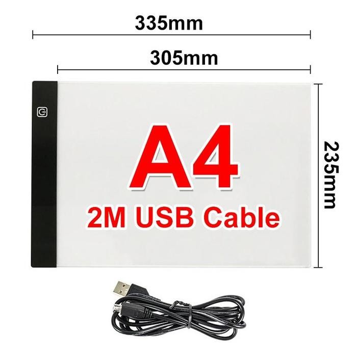 

【M-MT】BIG SALE!!! COD A3/A4 LED Drawing Tracing Board Stensil Board Papan Jiplak Gambar LED Anak & Dewasa Copy Board Papan LED Light Pad Ultra Slim - A4