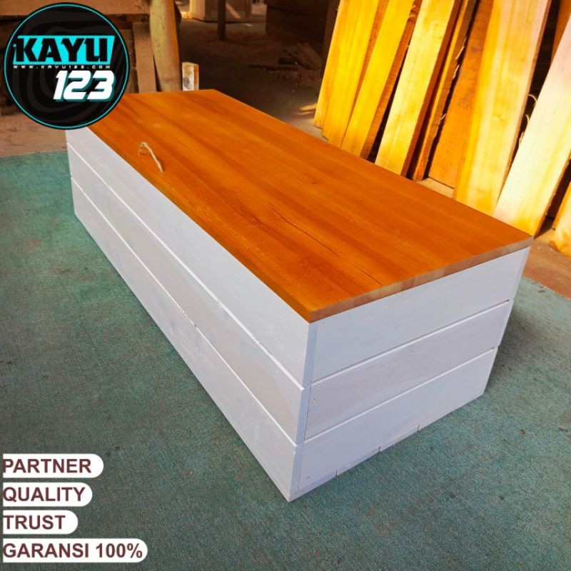 Wooden Crate 75x35x55 cm Kotak Kayu Meja Kayu Lemari Kayu Storage Box Kayu Tempat Penyimpanan Serbag