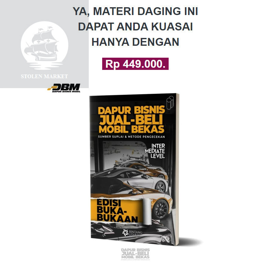 Dapur Bisnis Jual Beli Mobil Bekas - Panduan Menghasilkan dari berjualan mobil bekas DIGITAL MARKETI