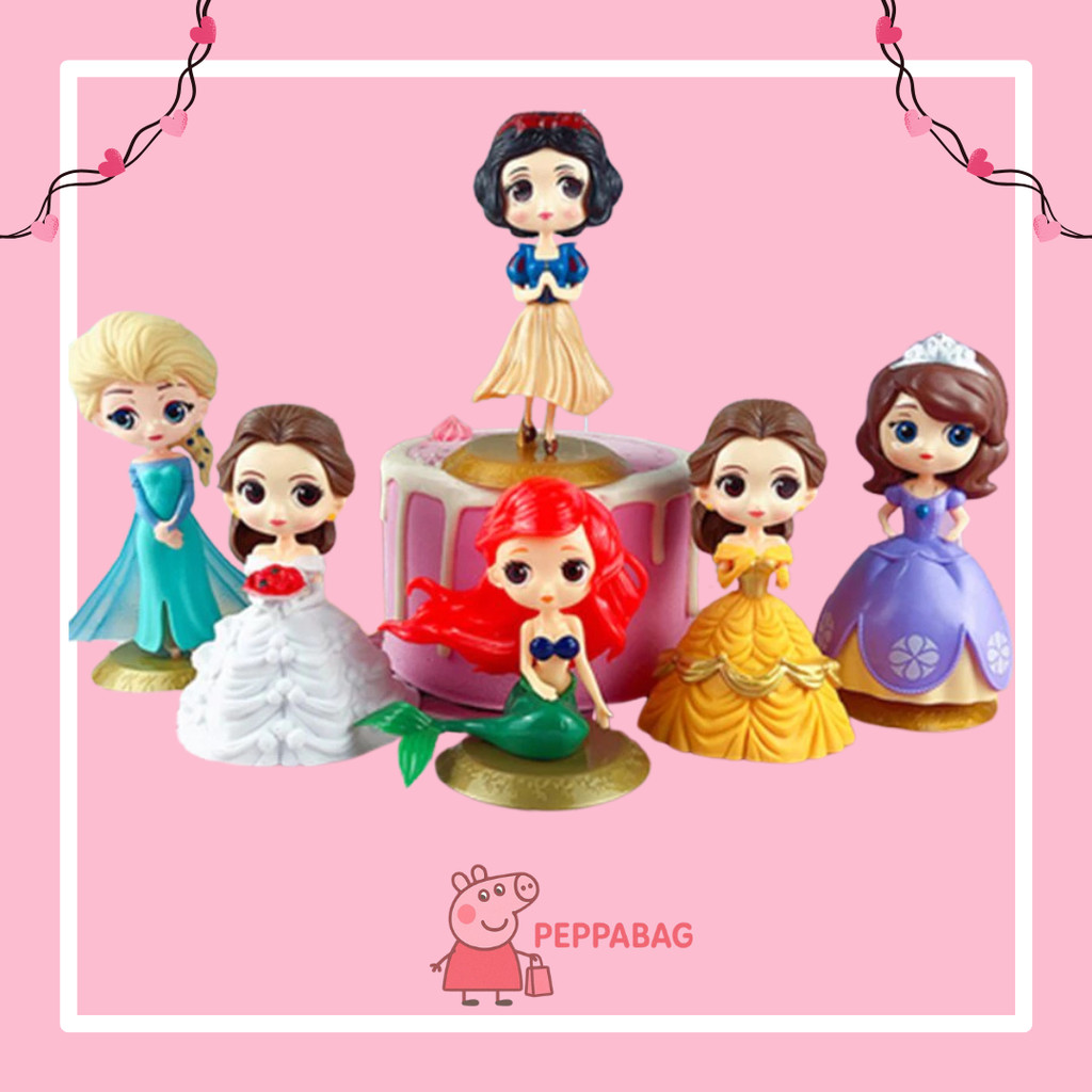 

TOPPER PRINCESS DISNEY ELSA FROZEN MERMAID / Cake Topper Dekorasi Figure Disney Princess - ES0597