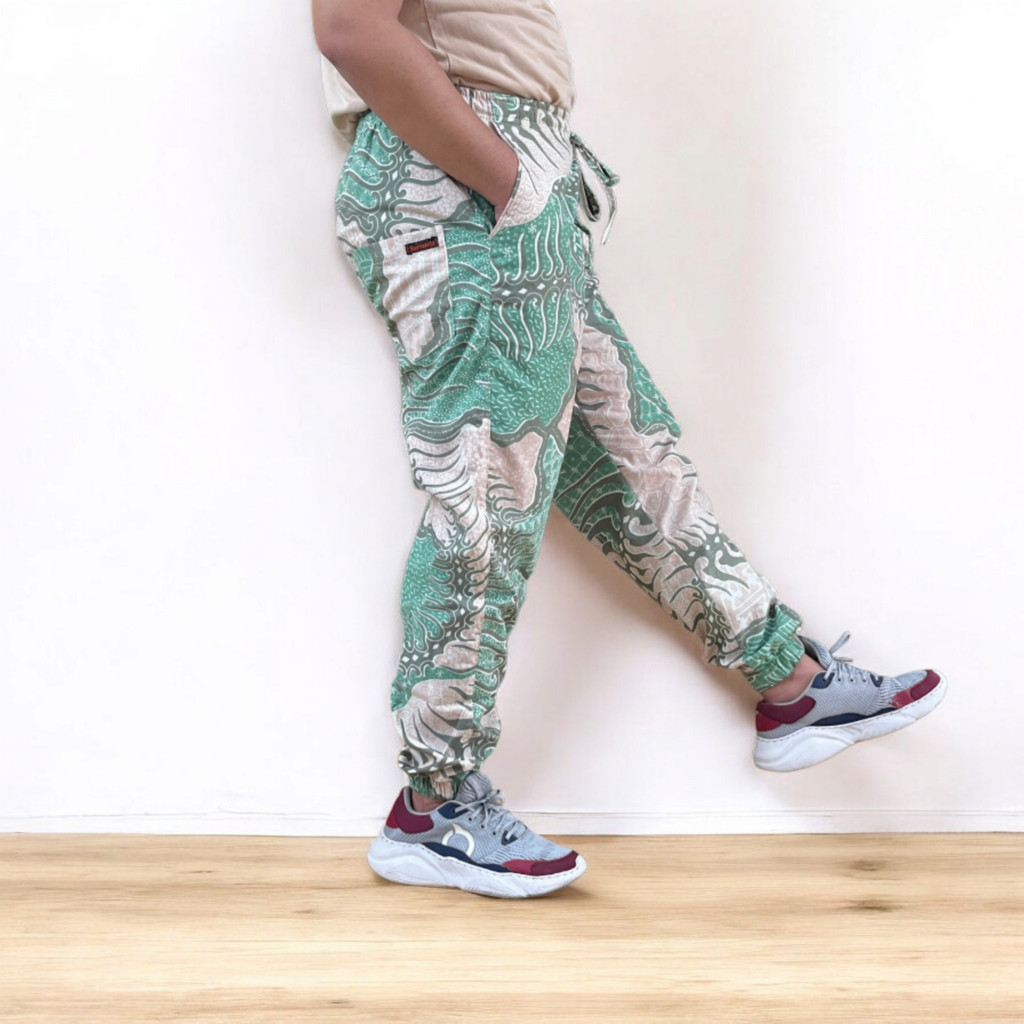 Celana Jogger Batik Pria Panjang Joger Pants Katun Premium Surya Teja CJ-21