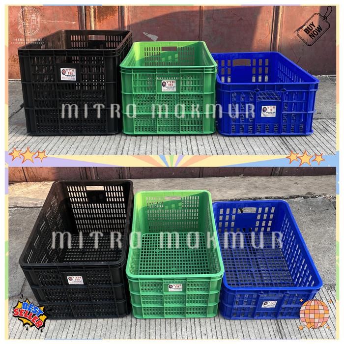 

Kontainer Industri Plastik YTH Container Box Keranjang Krat Lubang YTH 19 06 08 A - YTH 19, HITAM. [SALE]