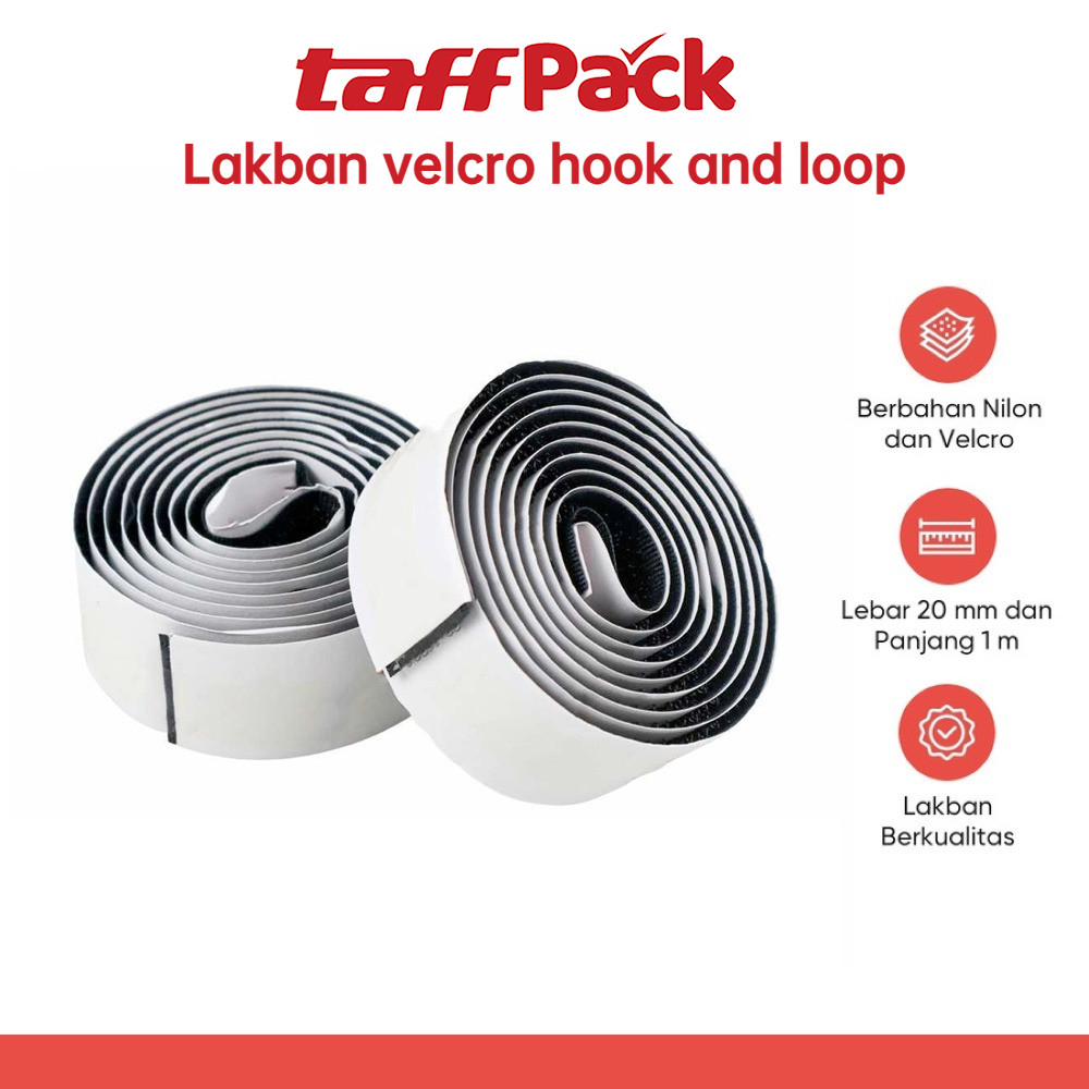 

Lakban Velcro Hook and Loop Magic Nylon Sticker Perekat Serbaguna Kretekan 1M - ZNK006 - COD