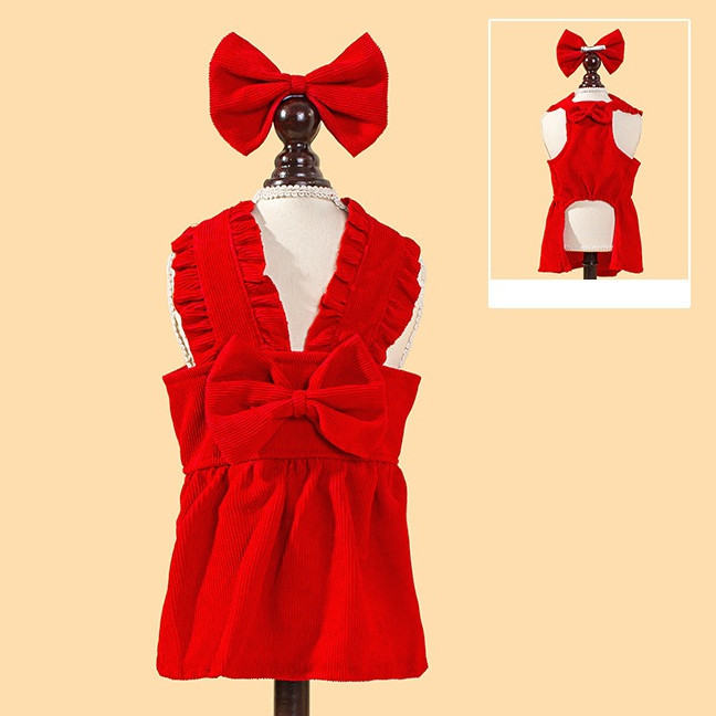 Baju pakaian rok hewan peliharaan Anjing Kucing Teddy Bichon Pomeranian - BA57CO