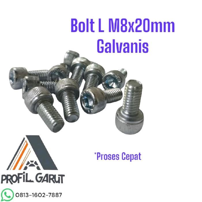 

Bolt L M8 x20mm Galvanis Per Pcs