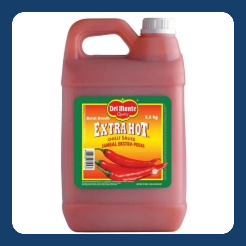 

Saus Tomat Delmonte 5,7kg Saos Chili Extra Hot 5,5kg /JERIGEN