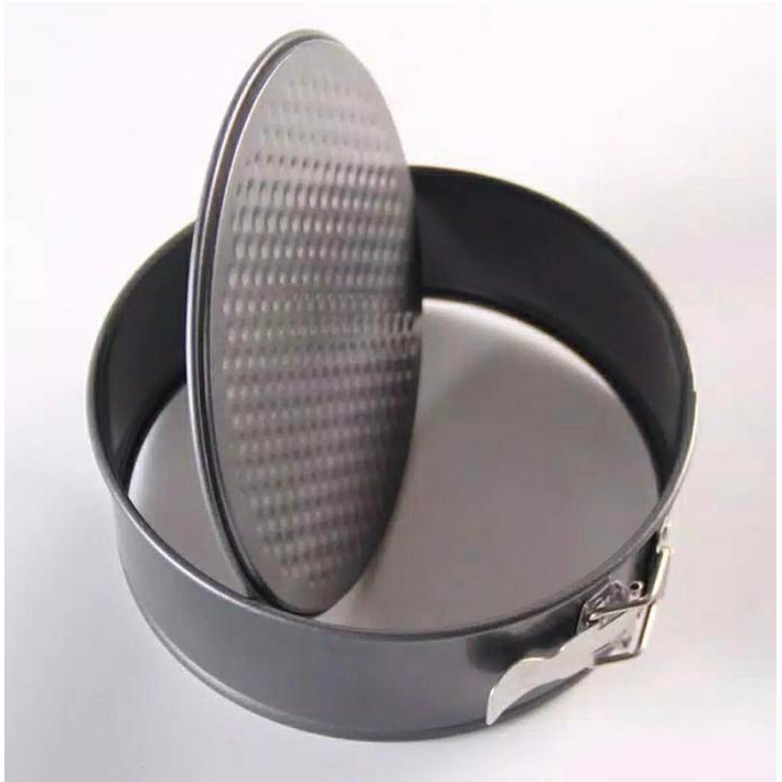 BARU Loyang Bongkar Pasang Teflon / Loyang Springform Kue Bolu - Teflon Bulat 11