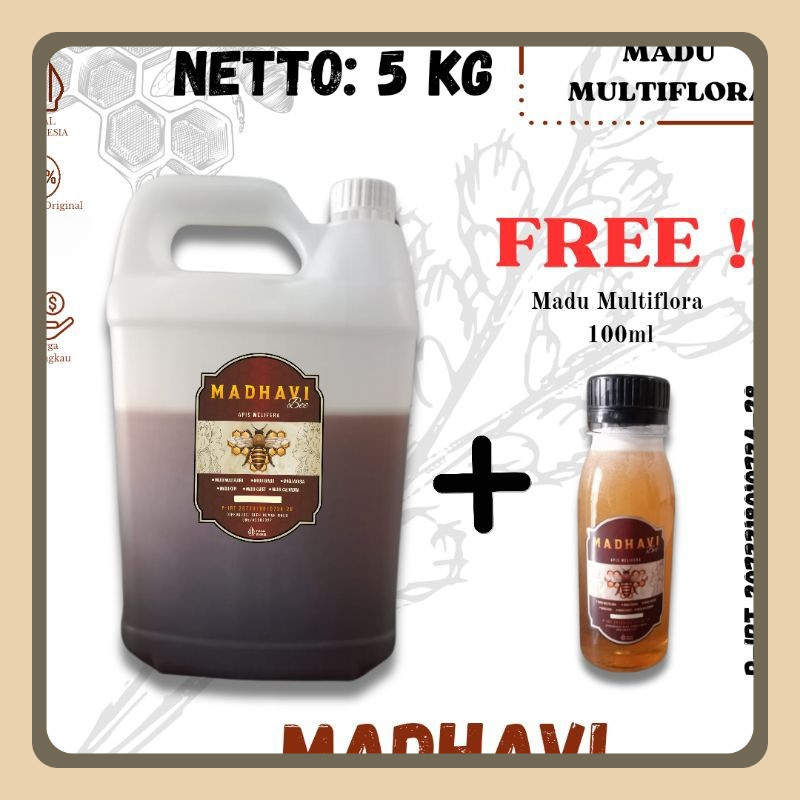 

MADU MULTIFLORA 5KG (FREE Multiflora 100ml)