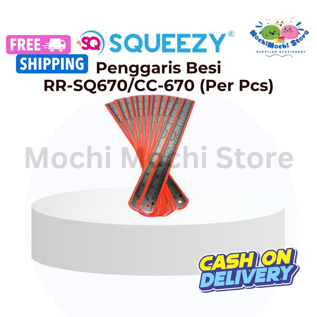 

PER PCS Penggaris Stainless 30cm RR-SQ670 / CC-670 / PR-30CM | Penggaris Besi | Penggaris Anak | RR-SQ670 / CC-670 / PR-30CM