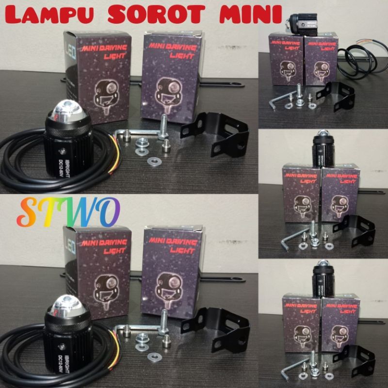 DIJAMIN terang Lampu Tembak Laser LED D3 jauh dekat putih kuning IBRIGHT -ct22