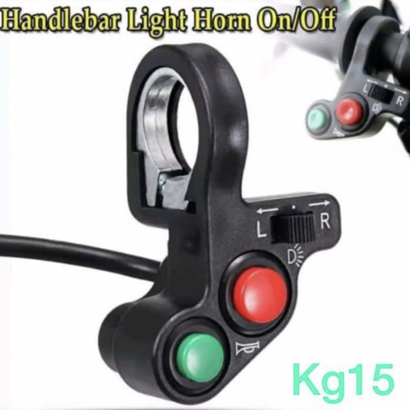 HOLDER SAKLAR KIRI  2 tombol variasi MOTOR KG15 / TOMBOL LAMPU KLAKSON SEIN UNIVERSAL