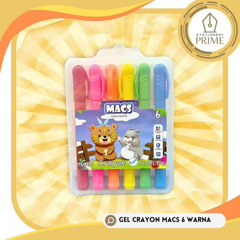 

Gel Crayon MACS 6 Warna